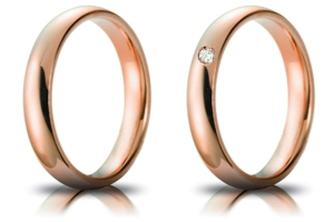 Fede Nuziale Comoda Oro Rosa Mod. Confort mm. 4