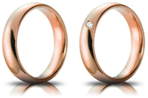 Fede Nuziale Comoda Oro Rosa Mod. Confort mm. 5