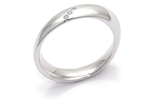 Fede Nuziale In Platino Mod. Bangkok mm. 3,9