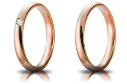 Fede Nuziale Comoda Oro Rosa Mod. Confort mm. 3