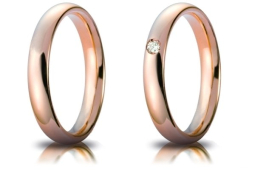 Fede Nuziale Comoda Oro Rosa Mod. Confort mm. 3,5