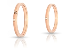 Fede Nuziale In Oro Rosa Mod. Priscilla mm. 2,5