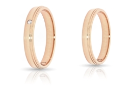 Fede Nuziale In Oro Rosa Mod. Sofia mm. 3,7