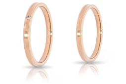 Fede Nuziale In Oro Rosa Mod. Valentina mm. 2,2