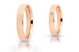Fede Nuziale In Oro Rosa Mod. Virginia mm. 4