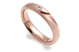 Fede Nuziale Oro Rosa Mod. Ischia mm. 4